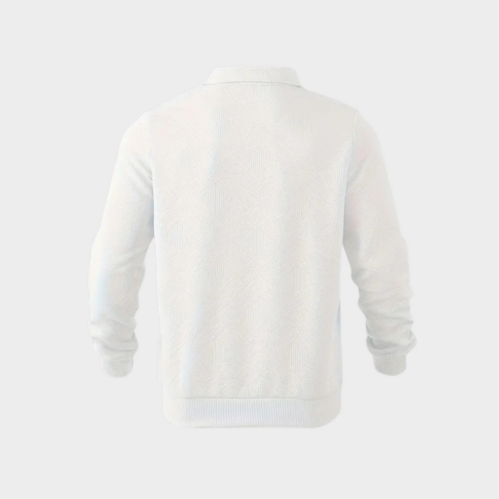 Herr pullover med halv dragkedja ledig skjorta