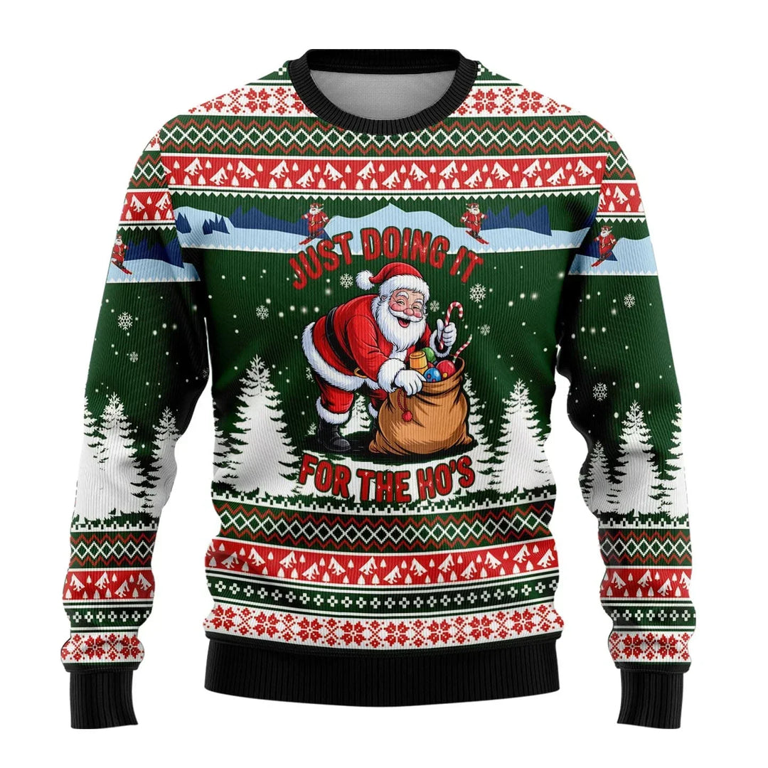 Herr jul tröja med snögubbe tryck