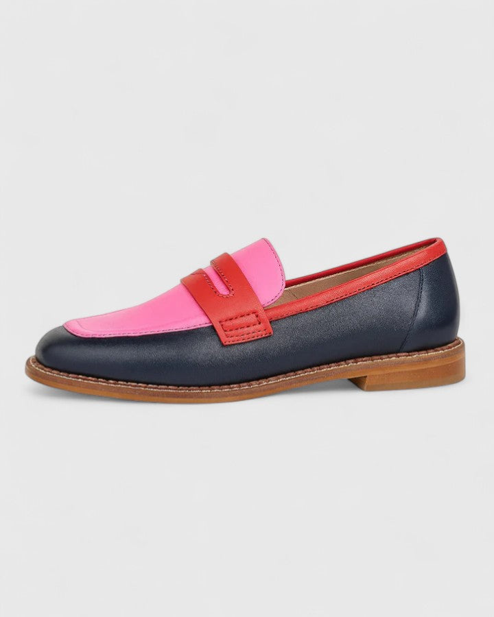 Dam klassisk mode loafers med rund tå