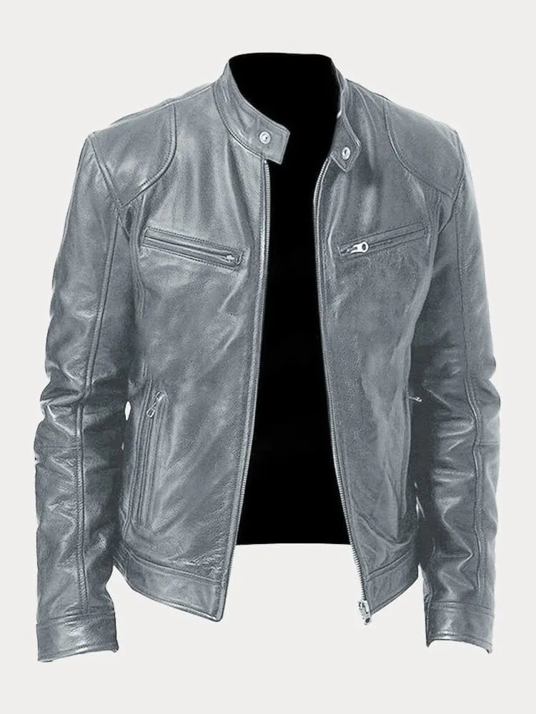 Dam stilren streetwear moto läderjacka