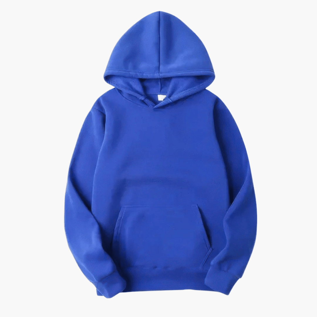Herr klassisk pullover huvtröja i ledig stil