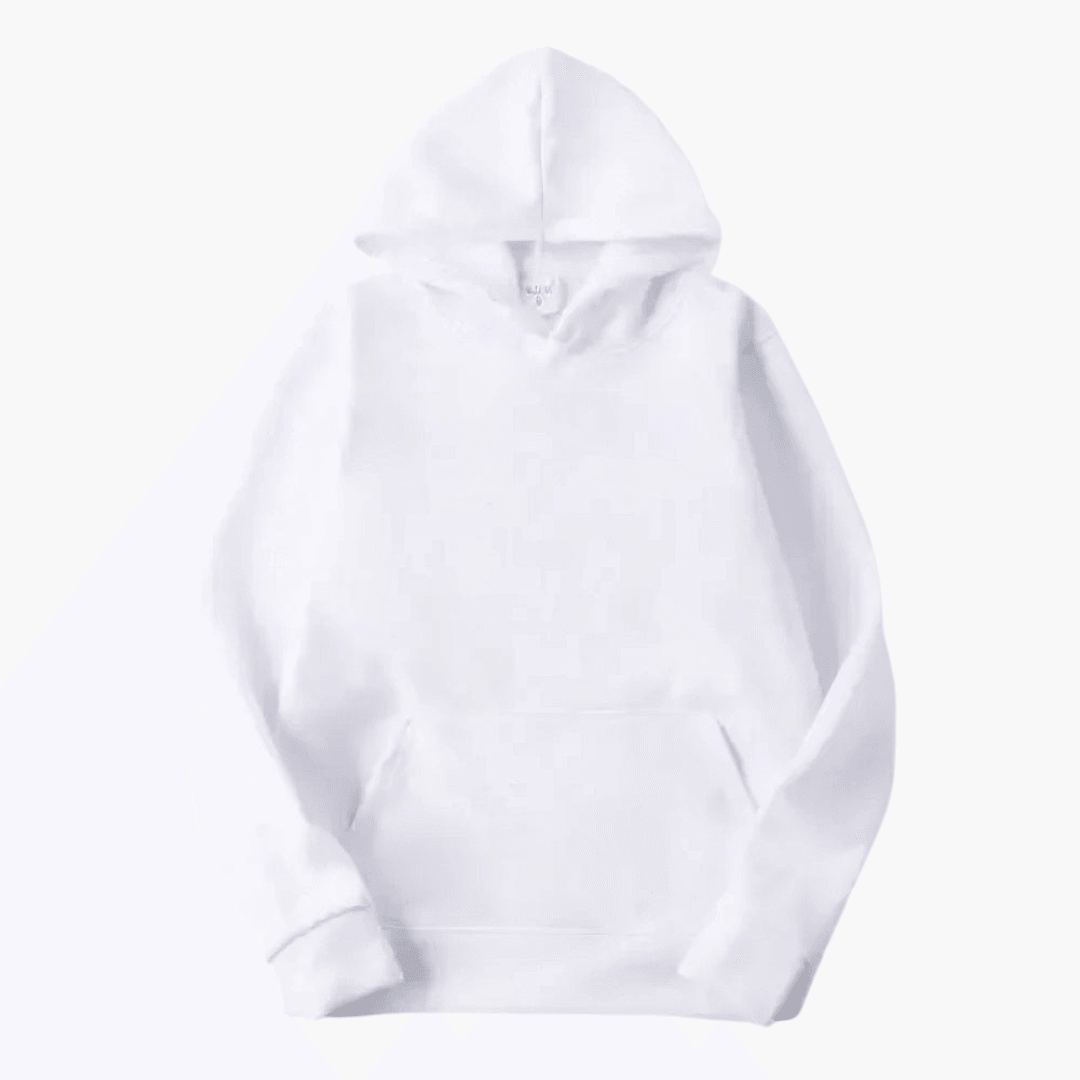Herr klassisk pullover huvtröja i ledig stil