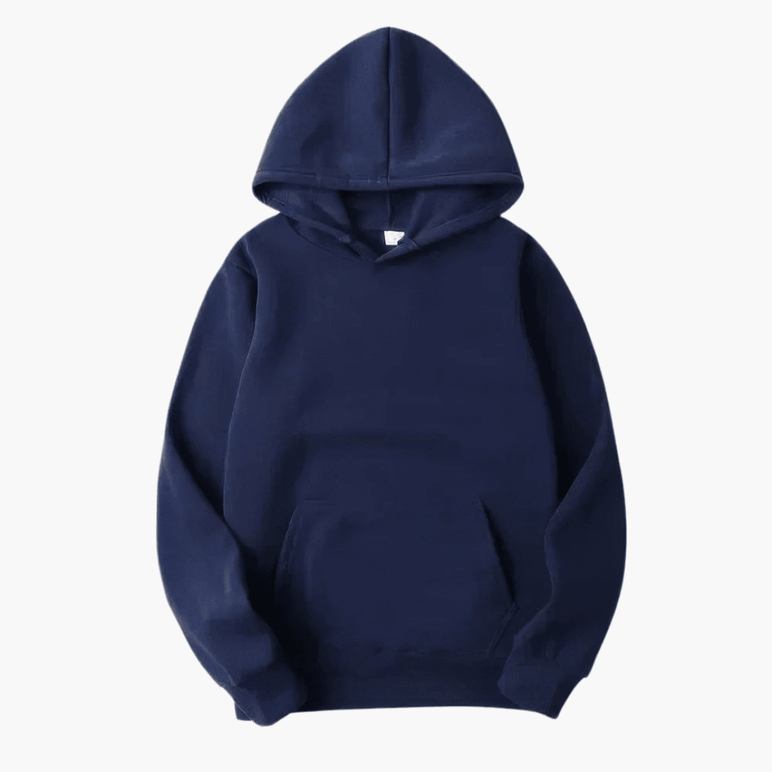 Herr klassisk pullover huvtröja i ledig stil