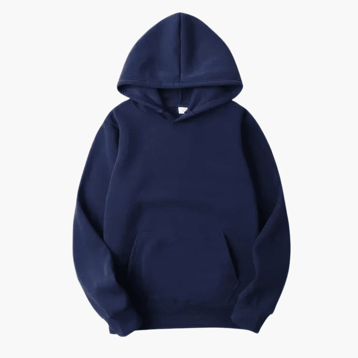 Herr klassisk pullover huvtröja i ledig stil