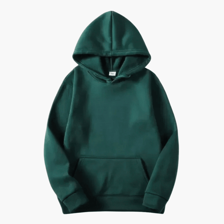 Herr klassisk pullover huvtröja i ledig stil