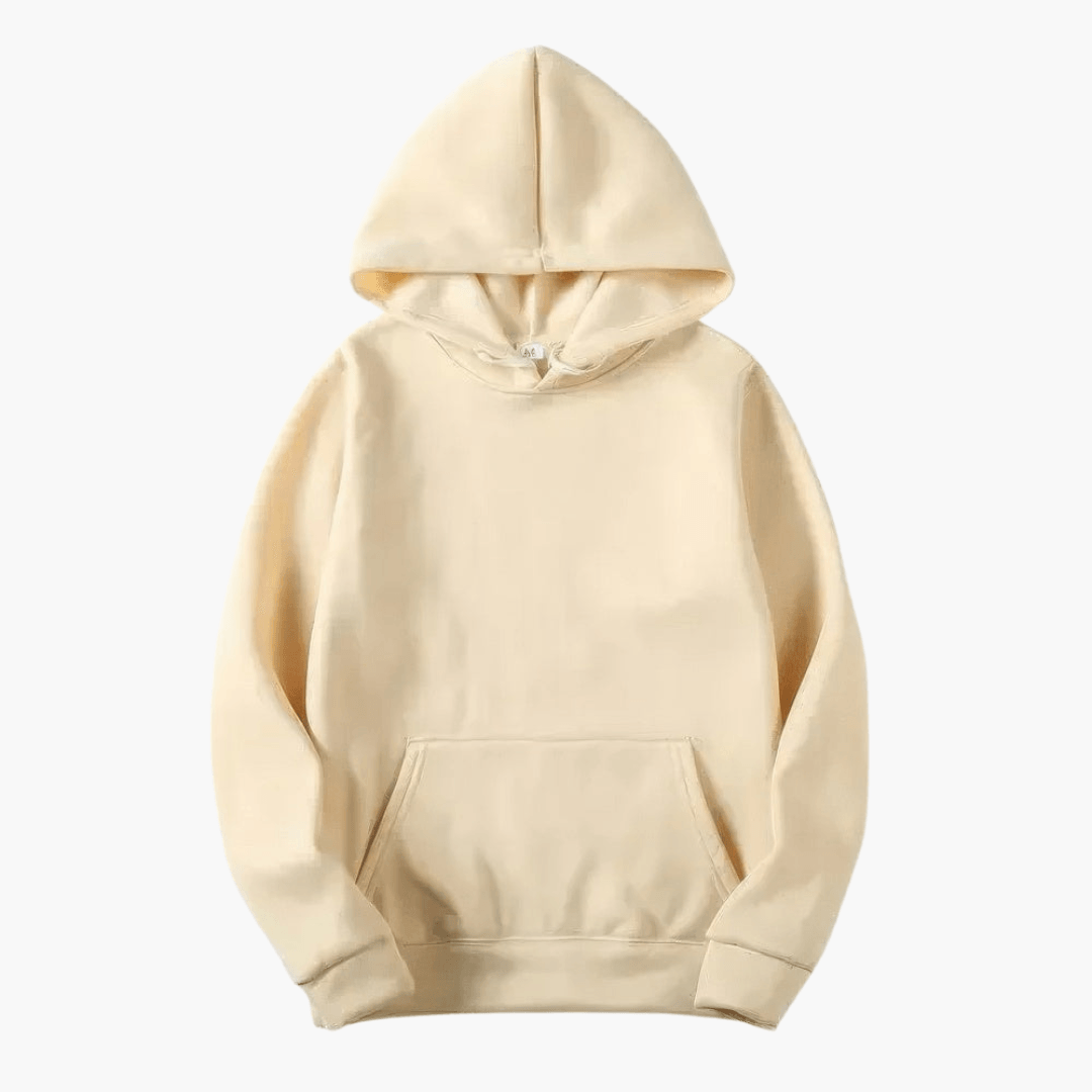 Herr klassisk pullover huvtröja i ledig stil