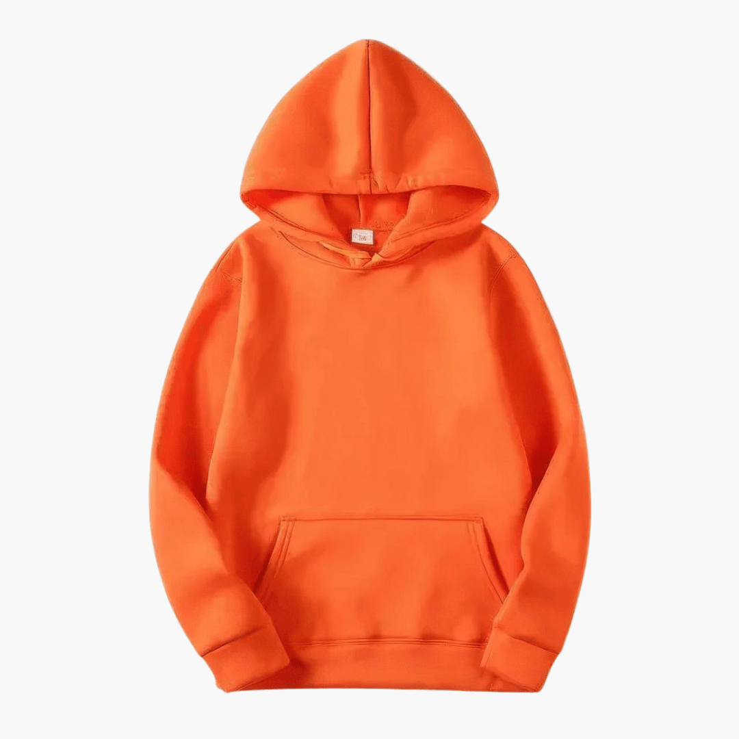 Herr klassisk pullover huvtröja i ledig stil