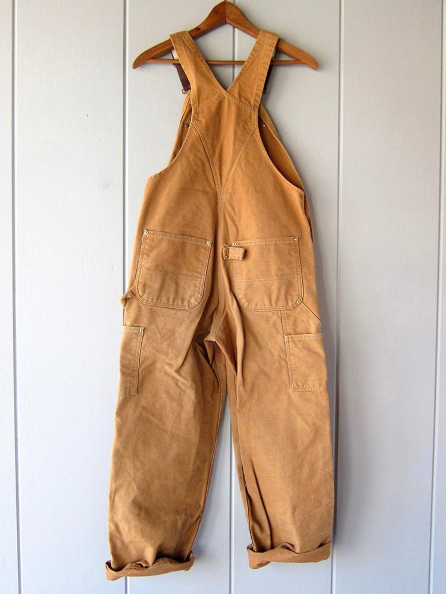 Dam bomull jumpsuit med justerbara axelband, lös passform