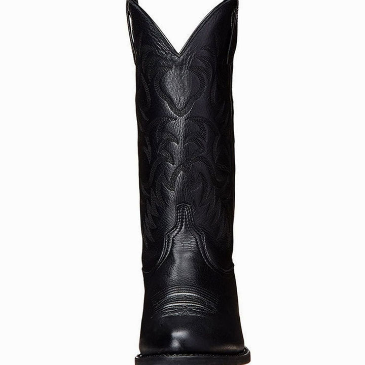 Dam cowboystövlar klassisk stövlar med western broderi