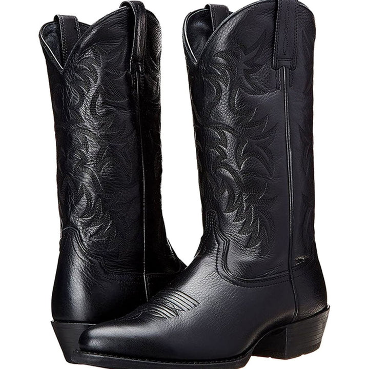Dam cowboystövlar klassisk stövlar med western broderi
