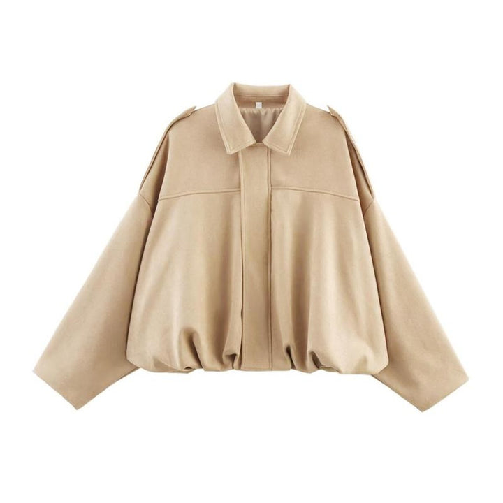 Dam oversize kort modell konstmocka bomberjacka