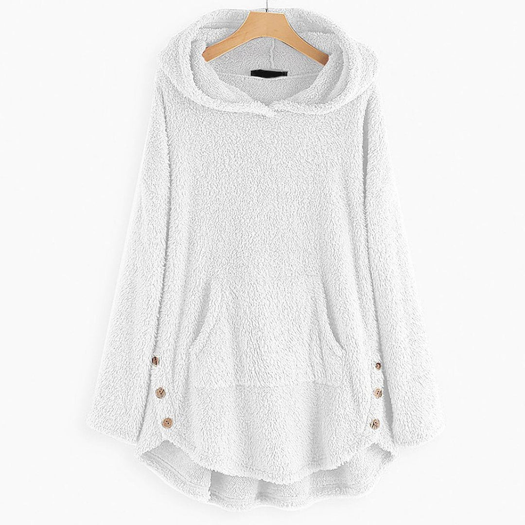 Dam mjuk huvtröja college-tröja dragkedja katt tryck fleece