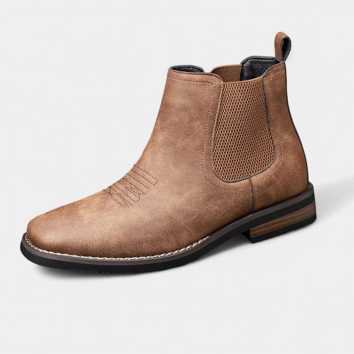 Herr chelseaboots slip-på ankelboots konstläder