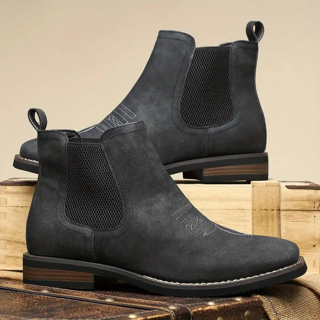 Herr chelseaboots slip-på ankelboots konstläder