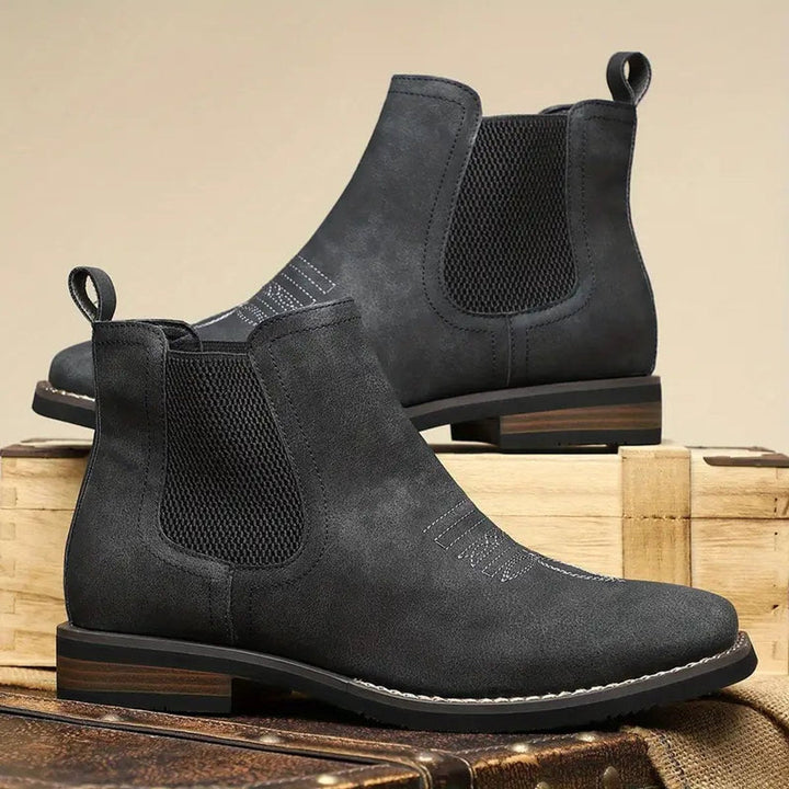 Herr chelseaboots slip-på ankelboots konstläder