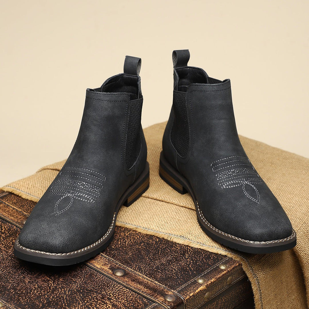 Herr chelseaboots slip-på ankelboots konstläder