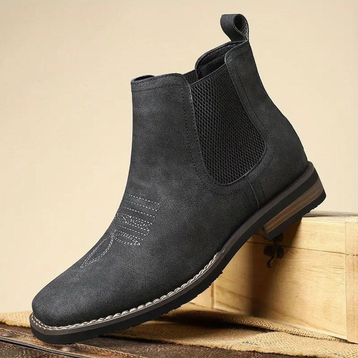 Herr chelseaboots slip-på ankelboots konstläder