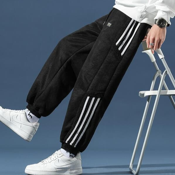 Herr vinter stad joggingbyxor med panel detaljer