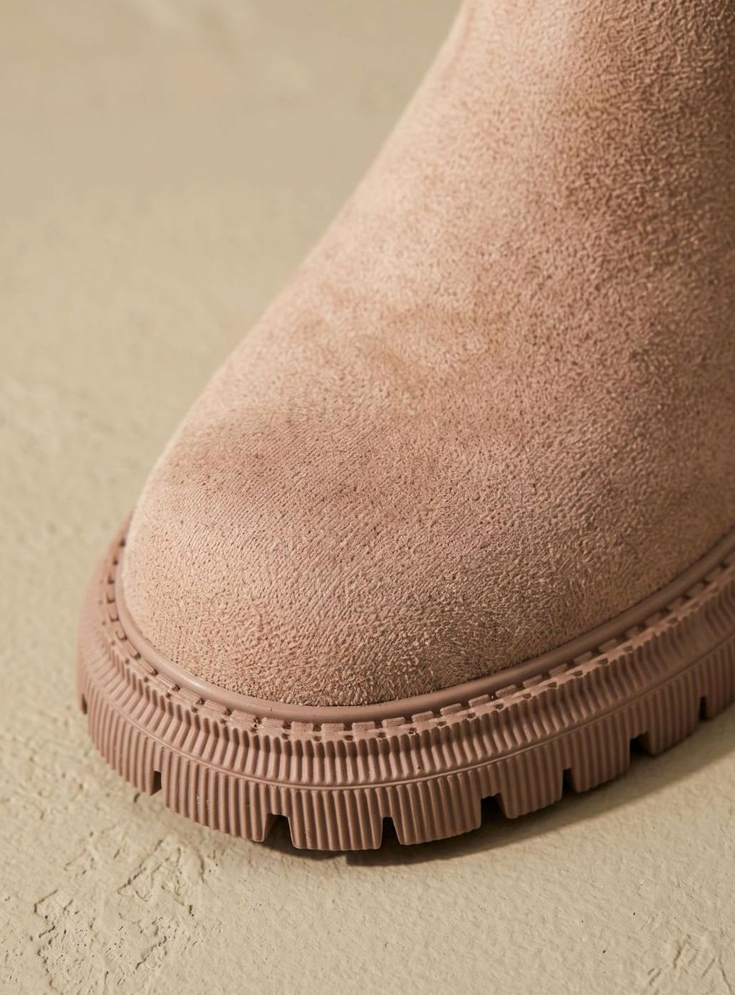 Dam ankelboots mocka pälsimitation-fodrad varm vinterboots dragkedja