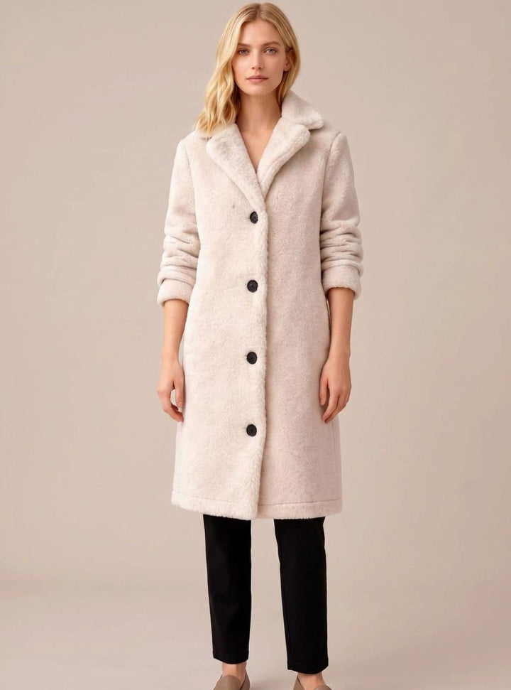 Dam oversize lång mjuk trenchcoat
